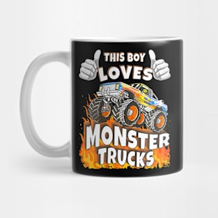 This Boy Loves Monster Trucks Mug